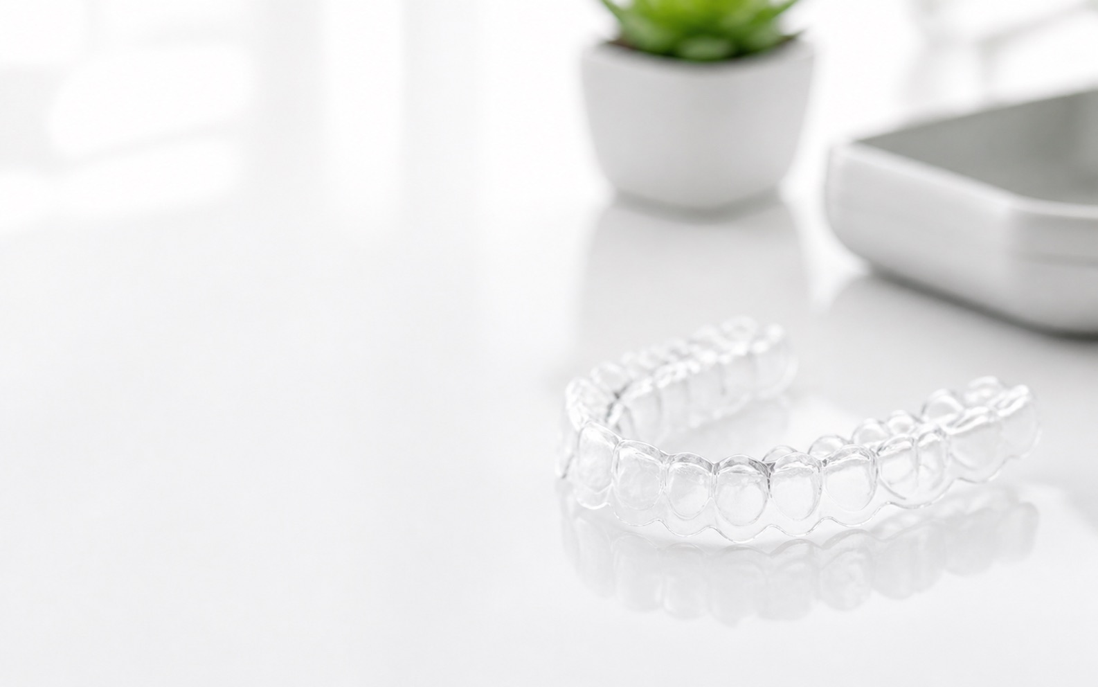 Transparente Zahnschiene für Kieferorthopädie